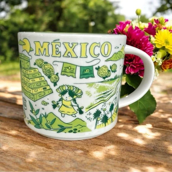 Hola! MEXICO Starbucks Green Collectible Souvenir 14oz Coffee Mug Cup New - Picture 10 of 12
